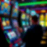 A detailed view of WMS slot machine software interface showcasing vibrant graphics and user interaction.