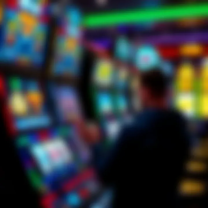 WMS Slot Machine Software Interface A detailed view of WMS slot machine software interface showcasing vibrant graphics and user interaction.